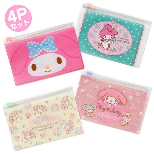 My Melody Zipper Pouch Coin Bag 4 PCS Set Sanrio