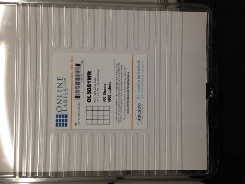 Online Labels OL5051WR - White MATTE 1.9X2.5 RC 16LABELS PER SHEET