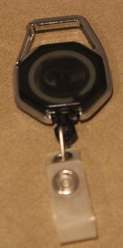 NEW - SET OF 2 - CARABINER BADGE REEL - SMOKE COLOR - ***SHIPS FREE***