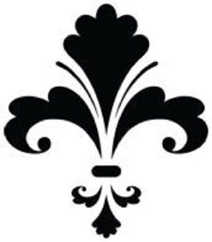 30 Custom Black Fleur De Lis Personalized Address Labels