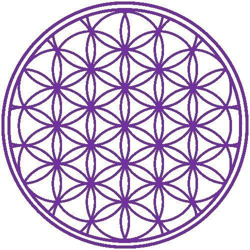 30 Custom Purple Flower of Life Personalized Address Labels