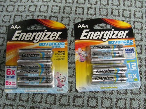 (8) Brand New Sealed  AA Energizer ADVANCED Lithium Batteries FAST SHIPPING