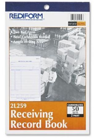 Rediform receiving record book carbonless 5.5 x 7.875 duplicates 2l259 for sale