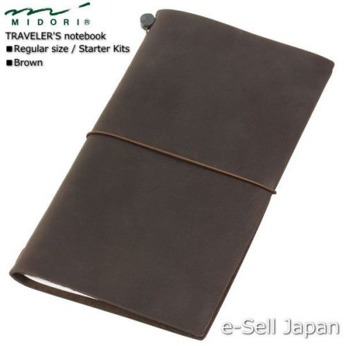 MIDORI TRAVELER&#039;S notebook / Regular size Brown / Model number #13715006