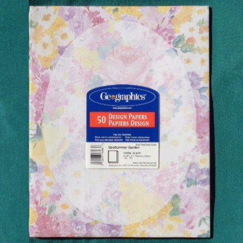 17 Packs Geographics DESIGN PAPER 850 Sheets Summer Garden 8 1/2&#034;x11&#034; - NEW