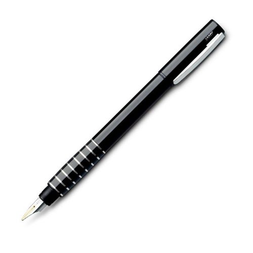 Lamy accent fountain pen m medium rhodium rings black l98ldm for sale