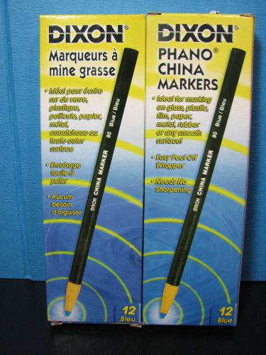 24 Blue Dixon Phano China Markers Pencils NIB