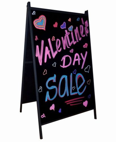 Double sided sidewalk pavement a-frame chalkboard restaurant sign menu board for sale