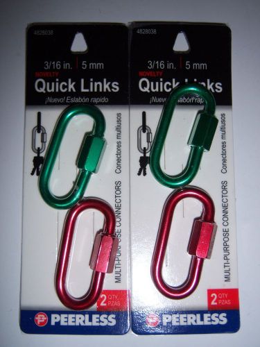 Peerless 3/16&#034; Aluminum Quick Links Lot of 2