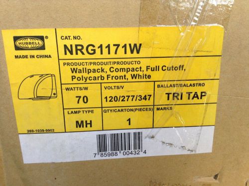 Hubbell NRG1171W White Wallpack 70 watt exterior light