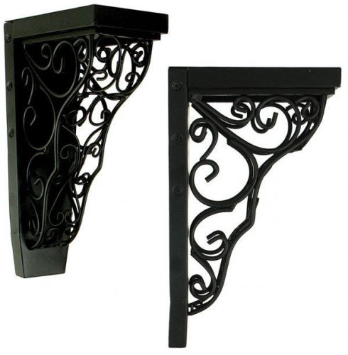 1 pair Tuscany Vinea Wrought Iron Metal Corbels/Braces JCOR11