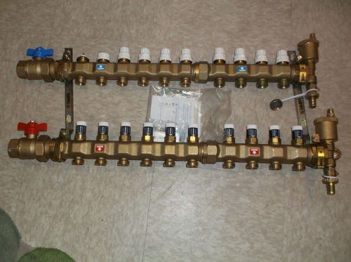 10-Branch Caleffi  Radiant Floor Heating Manifold Set -