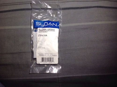 New In Pack SLOAN Optima ETF-470-A Code 3365001 Faucet check Valve Not Moen NRFS