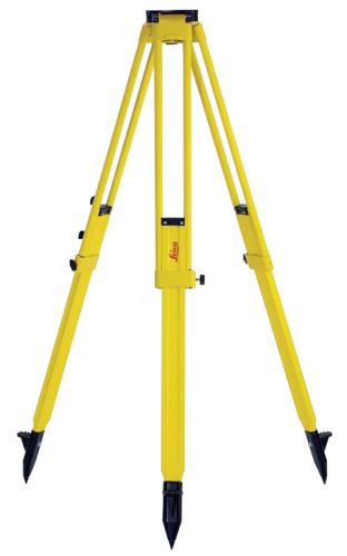 Leica GST101 Wooden Tripod Yellow Legs Hinges Feet Black Dome