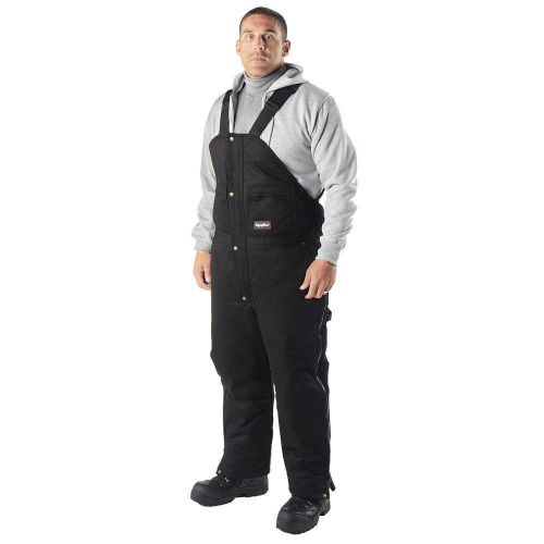 Bib Overalls, Black, Size 38x32 In. 0685TBLKLAR