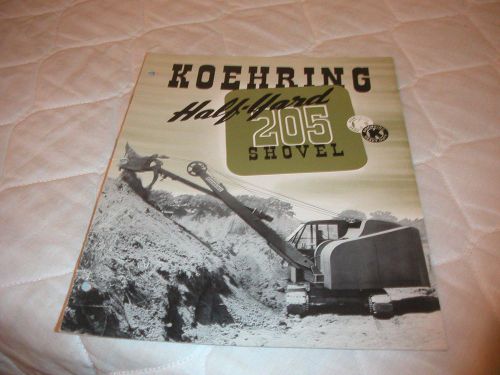 1945 KOEHRING MODEL 205  EXCAVATOR SALES BROCHURE