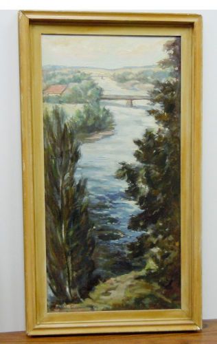 LATVIAN Oil Painting by Lilija Reinvalds 16&#034; x 31.5&#034;