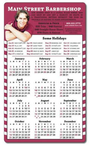 250 FULL-COLOR ADVERTISING CALENDAR MAGNETS LARGE 4 x 7 QUALITY LAMINATE CUSTOM