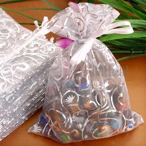 30 White Organza Wedding Favor Gift Bag Pouch 160x120mm HOT