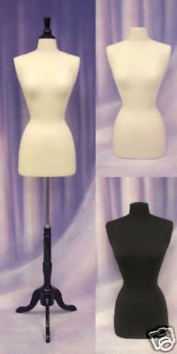 Mannequin Manikin Dress Form F6/8W+BS-02 Wood  Base Tripod