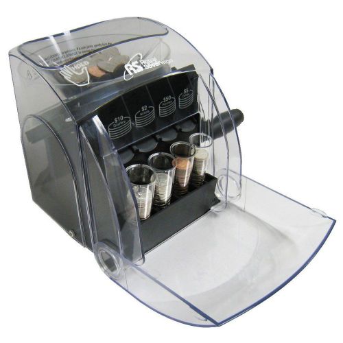 Royal Sovereign Sort &#039;N Save Manual Coin Sorter, Black/Clear (QS-1) Brand New!