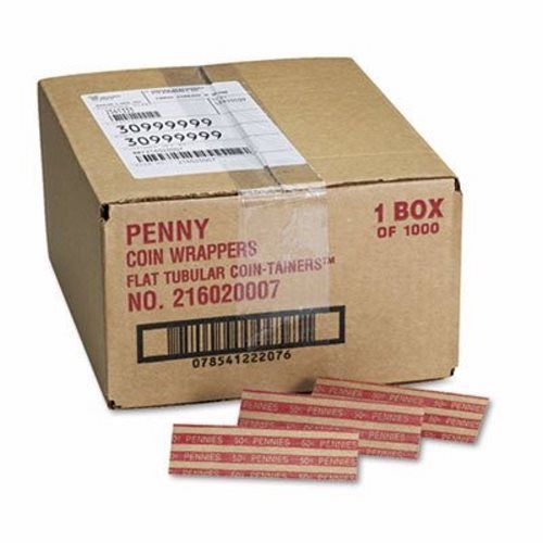Mmf Industries Paper Coin Wrappers, Pennies, $.50, 1000 Wrappers (MMF216020007)