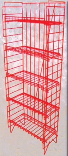 5 Shelf Potato Chip Popcorn Snack Food Floor Display Red Rack