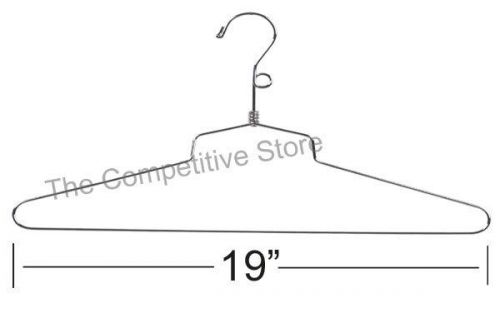 19&#034; salesman metal clothing hangers with loop hook &amp; twist joint - 100 pieces for sale