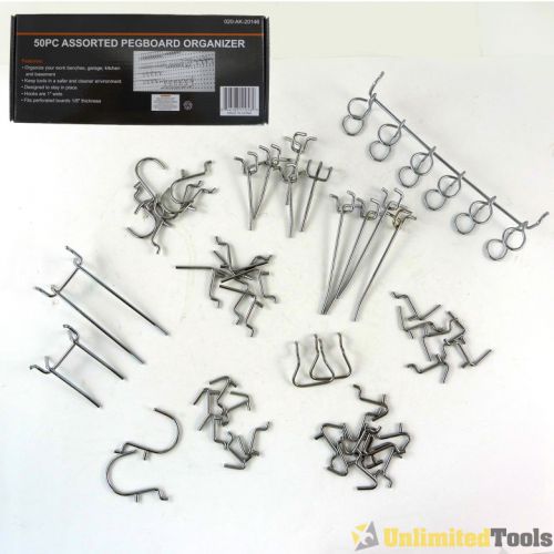 50Pc Peg Board Tool Hook Organizer Hanger Assortments Showroom Product Hangers