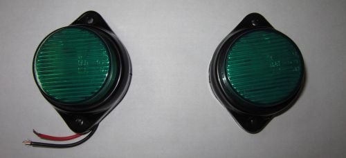 2x Green LED Marker Light Lamp Side Rear Tail Outline Indicator Trailer 12v