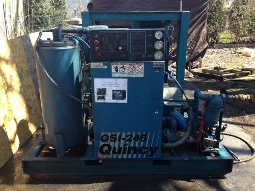 Quincy screw compressor 50 h.p. 245 series sand blast paint cnc press feeder for sale