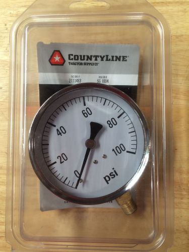 Countyline large 4&#034; psi gauge 0-100 psi new for sale