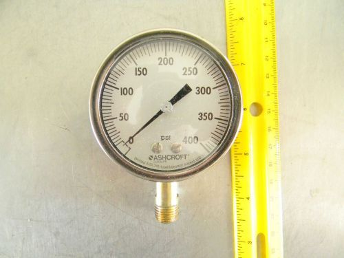 ASHCROFT 25-1009AW-02L PRESSURE GAUGE 400 PSI 25-1009AW-02L 2.5&#034; NIB