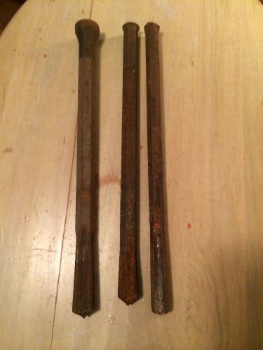 Lot Of 3 Star Drill Bit Hand Tools-hand Chisel Masonry Bits