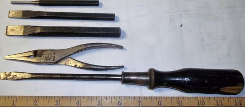 Mayhew hole punches, needlenose pliers and slotted screwdriver______1020/12