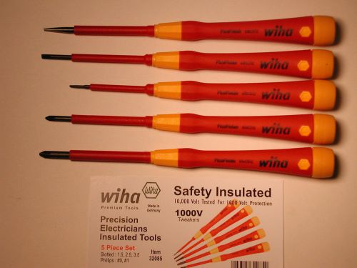 Wiha 5 pc precision insulated screwdriver set 32085 for sale