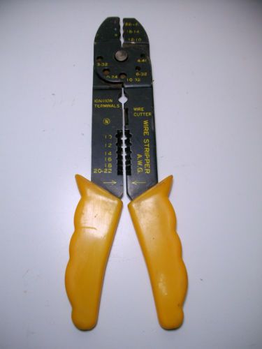 A.W.G. Wire Stripper Cutter Pliers Ignition Terminals