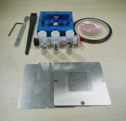 80mm BGA rework station +3pcs universal stencils+10g paste + accessories kits