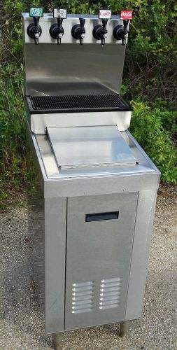 5 Head Soda Fountain w/ice bin cold plate for pre-mix