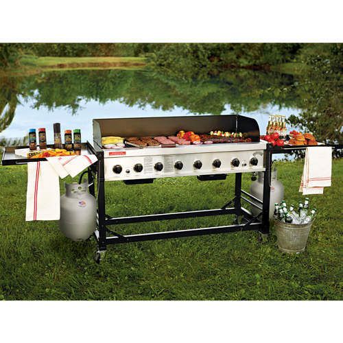 BIG Commercial Grade Portable LP Gas 8 Burner BBQ Grill