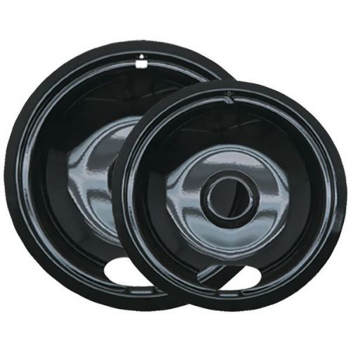 Range Kleen P12782XCD5 Black Porcelain Drip Pans 2 Pack Style A