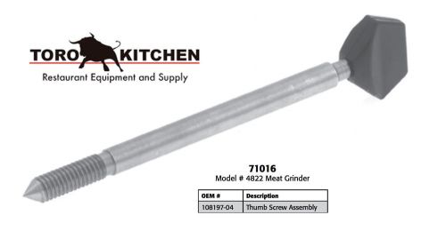 New hobart replacement thumb screw for hobart 4812 4822 grinder oem part# 108197 for sale