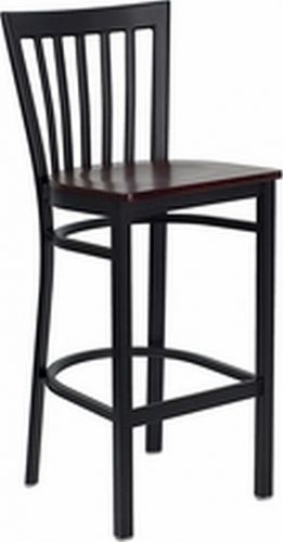 New metal designer restaurant barstools mahogany wood seat *lot of 10 barstools* for sale