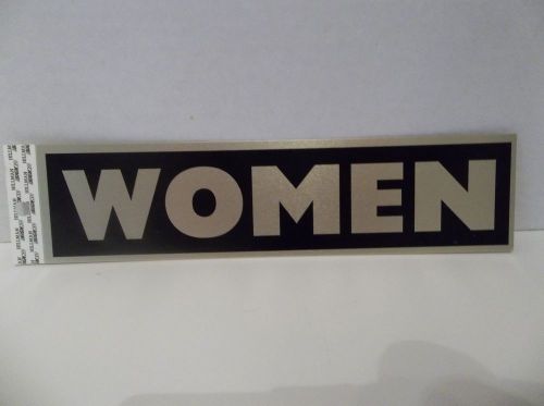 6 ~ HILLMAN RESTROOM SIGN&#039;S~ &#034;WOMAN&#034; ~STICK-ON~ 2&#034; X 8&#034;