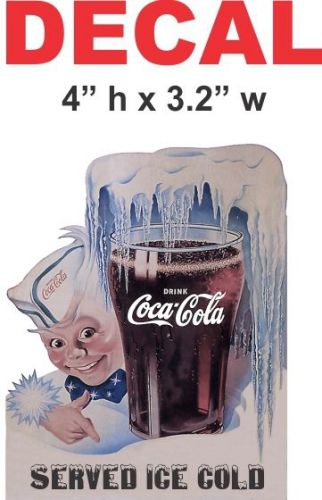 Vintage Style  Coke Coca Cola Sprite Boy Served Ice Cold Decal / Sticker - Nice