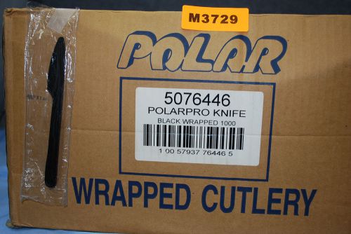 1-box of 1000 / polar plastic &#034;polarpro&#034; wrapped black knives (new) (#m3729) for sale