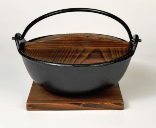 AF Nabemono Cast Iron Japanese Noodle Bowl Shabu Pot Sukiyaki 15 CM