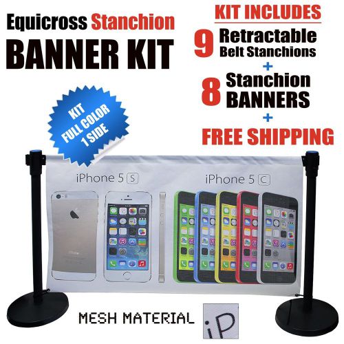 Stanchion Advertising Banner Kit FREE SHIPPING