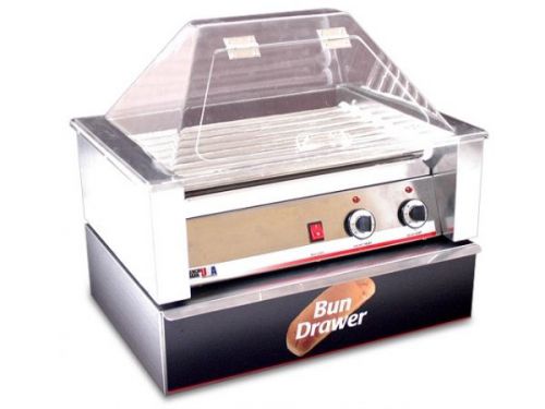 HOT DOG ROLLER GRILL 20 HOTDOGS w/ SNEEZE GUARD BUN BOX