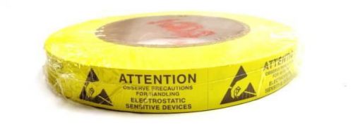 Roll of 1000 2 x.625 (5/8&#034;) attention esd electrostatic devices labels stickers for sale